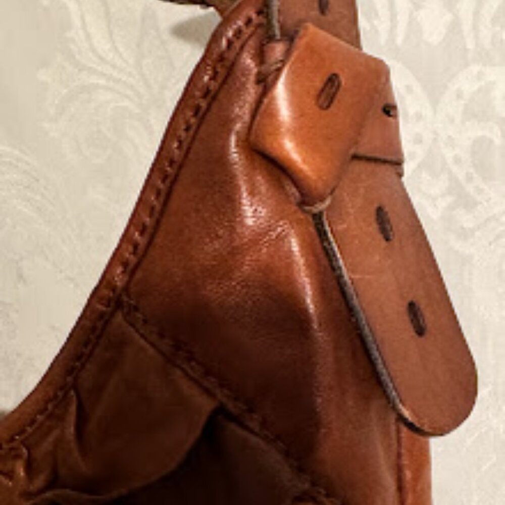 Lucky Brand Ruffled Crossbody Bag in Brown and Tan - Picture 7 of 10